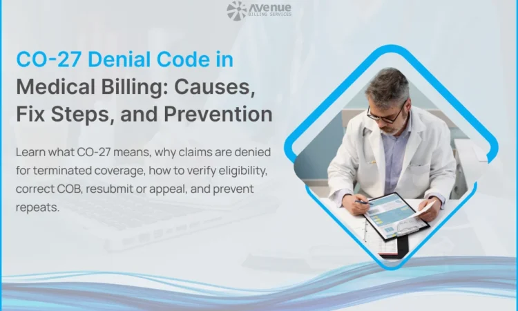 CO-27 denial on ERA showing coverage termination with RARC explanation