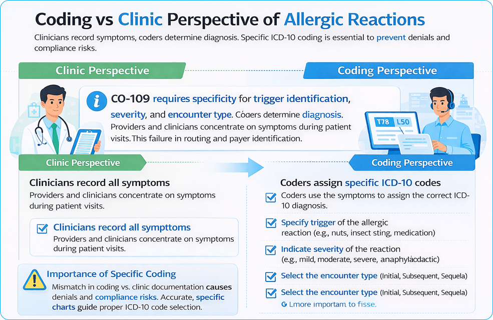 Coding vs Clinic Perspective of Allergic Reactions