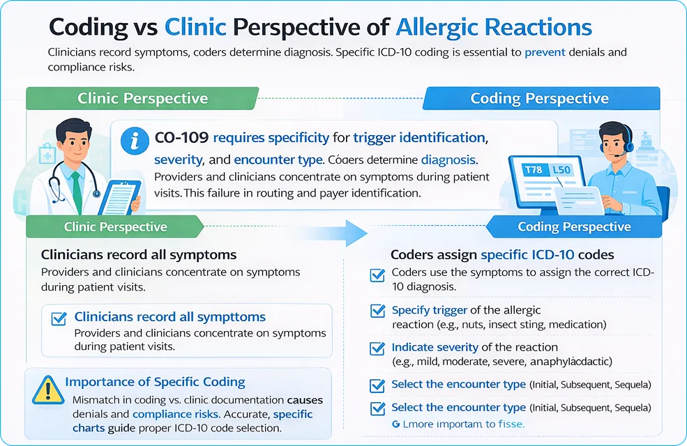 Coding vs Clinic Perspective of Allergic Reactions