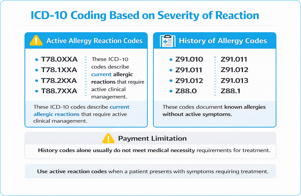 ICD-10 Codes for Specific Allergic Reactions