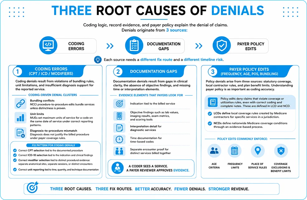 Three Root Causes of Denials