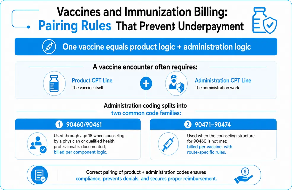 Vaccines and Immunization Billing Pairing Rules That Prevent Underpayment