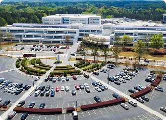 Gwinnett County Aerial view of Gwinnett county cityscape for medical billing and coding services