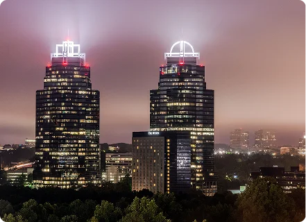 Sandy Springs Sandy Springs Georgia skyline at dusk representing medical billing services