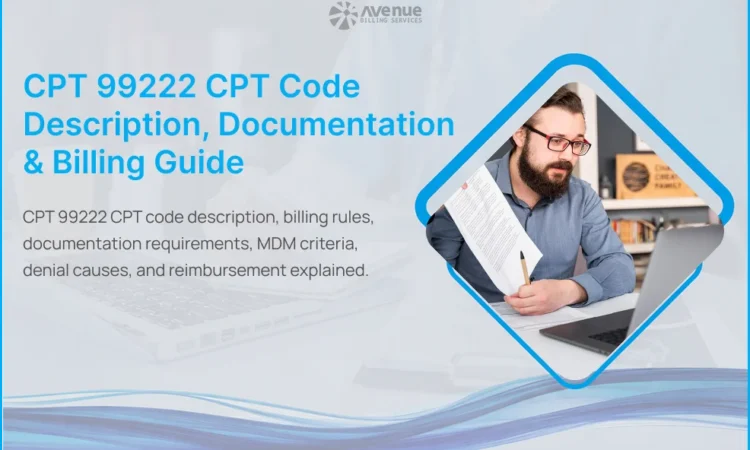 CPT 99222 inpatient hospital initial care guide covering documentation, billing, and denial management