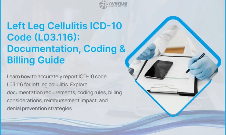 Left Leg Cellulitis ICD-10 Code (L03.116)